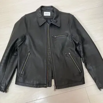 monkey time 에이징 가공 천연 가죽 양가죽 가죽 자켓 블랙