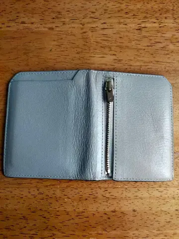 L'arcobaleno 2단 접이식 지갑 그레이 핑크