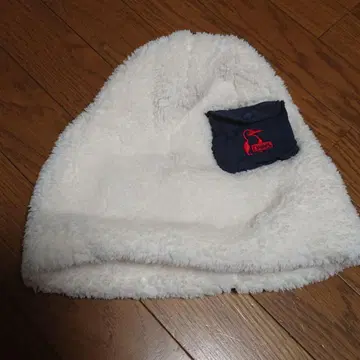 참스 엘모 플리스 와치 모자 복슬복슬 화이트