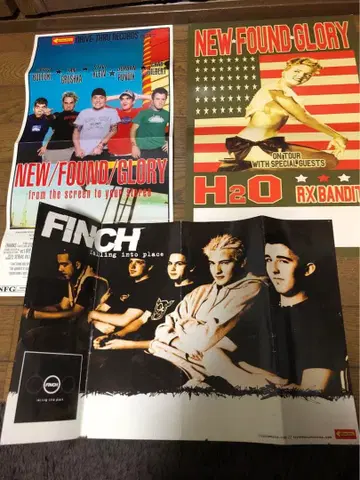 밴드 포스터 세트 Finch New Found Glory