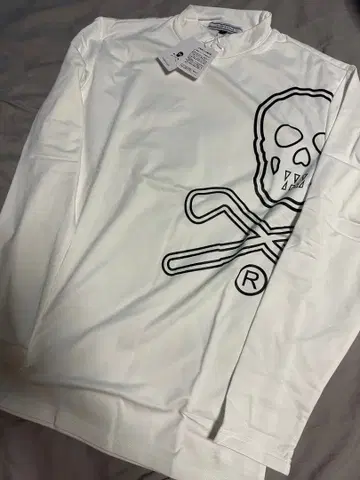 MARK & LONA 스컬 디자인 긴팔 모크넥 셔츠 L 미사용 새상품