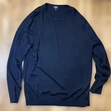 UNIQLO 블랙 크루넥 니트 XL