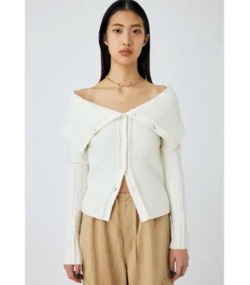 moussy 오프숄더 니트