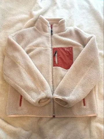 BILLABONG 플리스 자켓 L 크림색 오렌지 보아 자켓