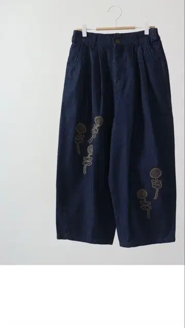 emago 자수 데님 팬츠