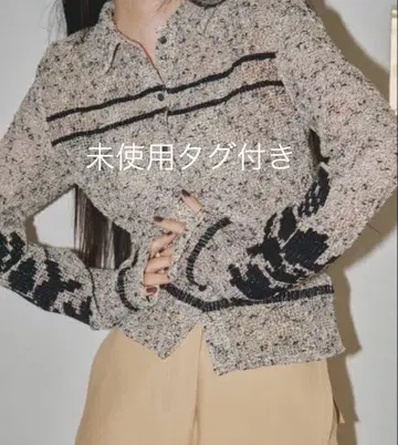 새상품 TODAYFUL Embroidery Mesh Shirts 가디건