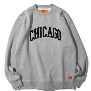 유니버셜 오버롤 크루넥 맨투맨 그레이