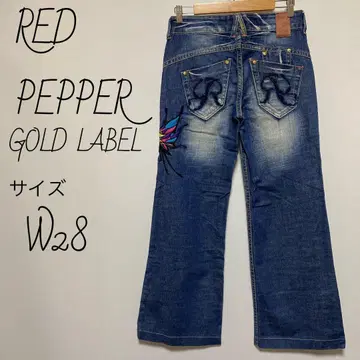 레드페퍼 REDPEPPER W28 와이드 청바지 데님 자수