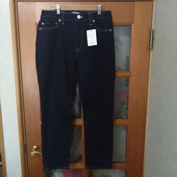 택 포함 새상품 다크 블루 스트레이트 데님