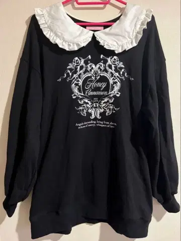 honey cinnamon 트레이닝복 맨투맨 원피스 둥근 카라 천사 깃털