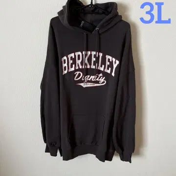 [새상품] 빅 사이즈 3L 로고 자수 후드티 맨투맨 차콜