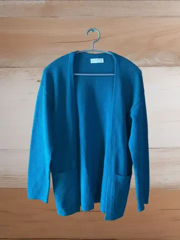 터콰이즈 니트 가디건