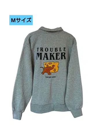 [ 새상품 ] 톰과 제리 하프 지퍼 자수 속기모 트레이닝복 M