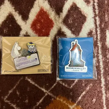 무민 캐릭터 핀 배지 2개 세트
