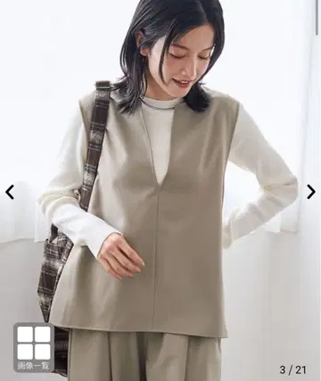 미사용 새상품 coen 코엔 울 라이크 베스트 셔츠 블라우스