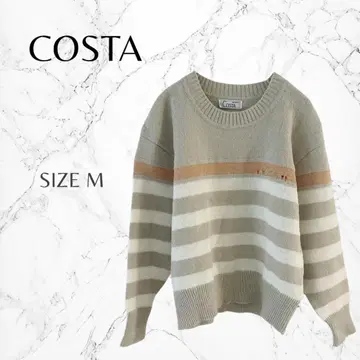 코스타 보더 성숙 캐주얼 알파카 울 혼방 니트 스웨터 M