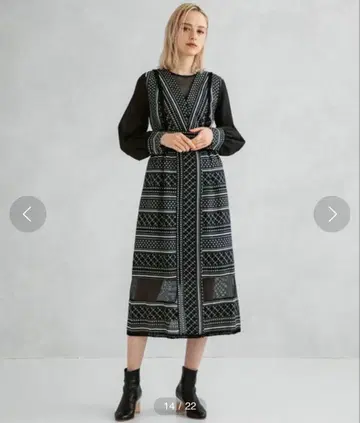 유나이티드 도쿄 사프란 자카드 원피스 사이즈 2