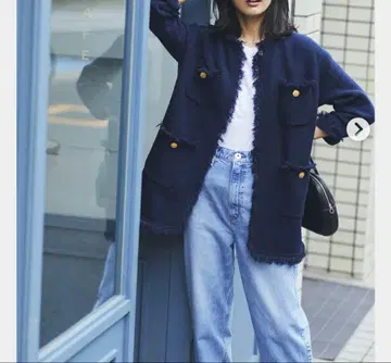 ADAWAS 니트 트위드 자켓