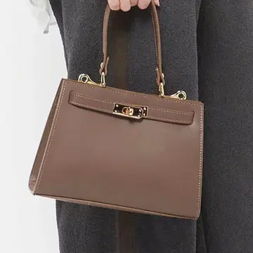 AULENTTI 원 핸들 2WAY 가죽 백 브라운