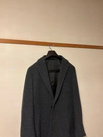 그레이 싱글 체스터 코트 미사용품