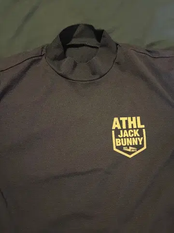 잭 버니 하이넥 골프 셔츠 블랙