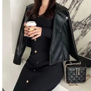 미사용 새상품 RESEXXY 리젝시 인조 가죽 라이더 자켓 M