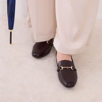 히미코 [내수] 레인 대응 비트 로퍼 블랙