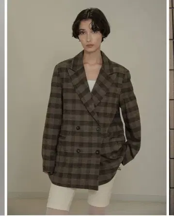 벨티드 체크 자켓 lawgy 자켓 코트 체크