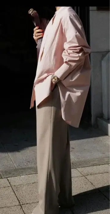 MACHATT 스탠드 카라 오버 셔츠