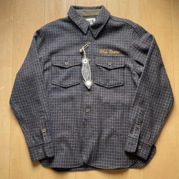 [미사용 택 포함] 올드 크로우 울 셔츠 알파카 혼방 L 정가 30800