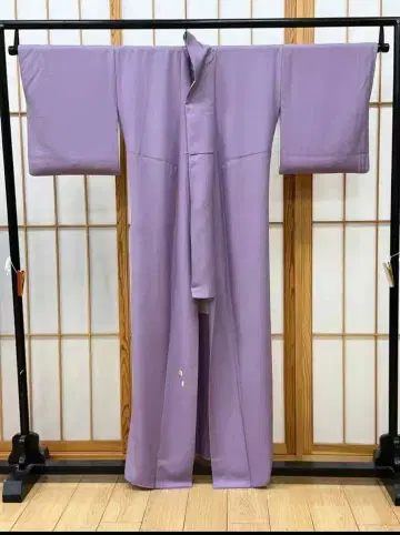 연보라 자수 호몬기 순수 실크 컨디션 최상