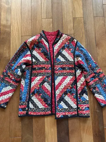 빈티지 퀼트 패치워크 자켓