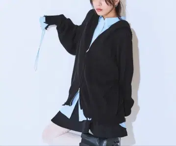 5G 아제 더블 ZIP 니트 후디 지나시스 미사용 새상품 이번 시즌 신상