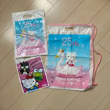헬로키티 25주년 기념 봉투 2장 산리오 샵 봉투 1장 총 3장