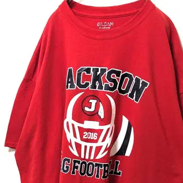 길단 잭슨빌 풋볼 로고 T셔츠 레드 2XL 구제 의류