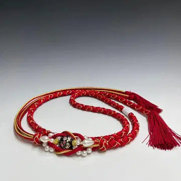 미사용 새상품 전사옥이 달린 후리소데용 허리띠