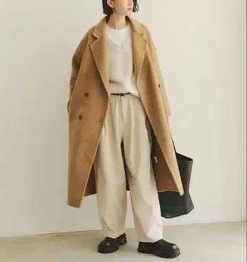 FASHIRU 파실 롱 코트 울 코트 카멜