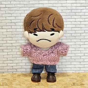 이뿌니(10cm)용 베리 핑크 V넥 스웨터