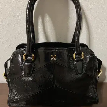 개점 세일 명작 미사용품 새상품급 사자비 가죽 로고 플레이트 백