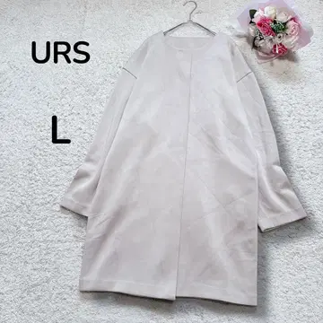 [ URS 유어즈 ] 종이상자 노카라 코쿤 코트 경량 베이지 새상품급 L