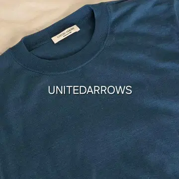[ 새상품급 ] UNITEDARROWS 하이 게이지 크루넥 니트 블루