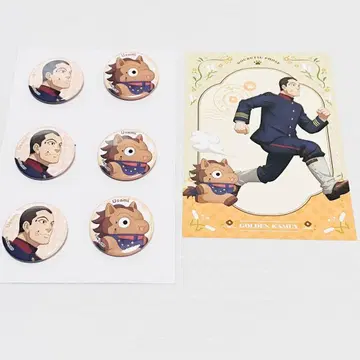 [ 3개 + 덤 1개 ] 골든 카무이 동물 포즈 우사미 칸 배지