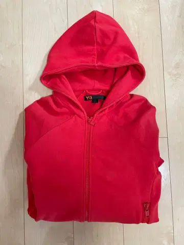 Y-3 후드 부착 후드티 빨간색
