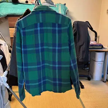 Abercrombie & Fitch 긴팔 셔츠 S 그린 체크