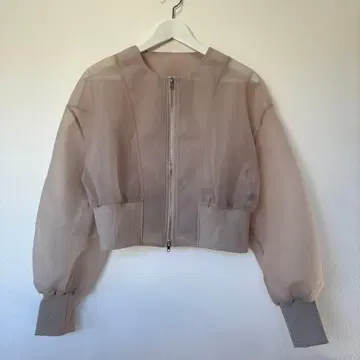 AMELY 더블 지퍼 시어 블루종