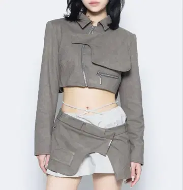 S suede cutout jacket THEREDTHREAD