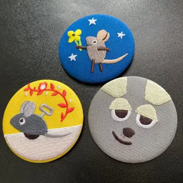 레오 레오니 자수 캔뱃지 프레데릭 3개 세트