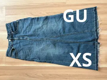 GU 다크 블루 플레어 스커트 S