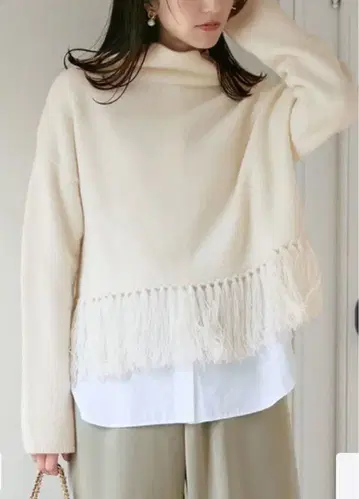 23구 SLOW 프린지 니트 새상품 빅 사이즈 44