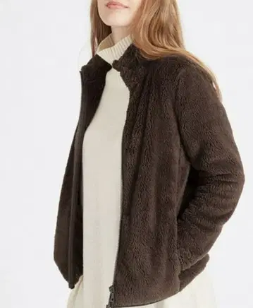 유니클로 퍼 리프 플리스 풀집 재킷